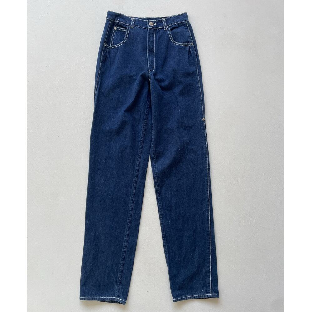 Vtg 80s LAWMAN Dark Blue Western Jeans / Sz 31 / 11 XL / High Rise Retro